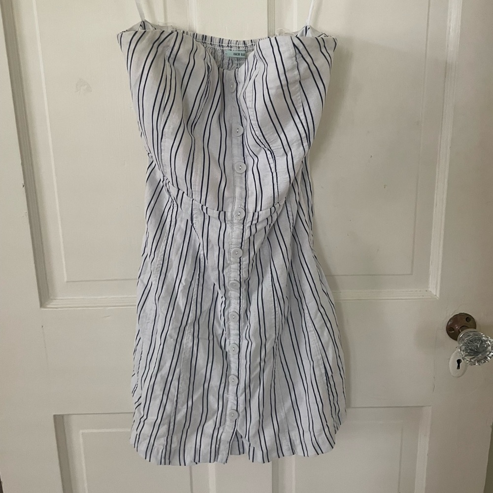 Urban Outfitters Navy and White Stripe Dress